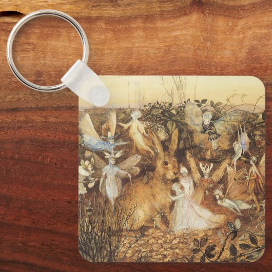 Konijn tussen de Fairies,  feiën Sleutelhanger (Voorkant)