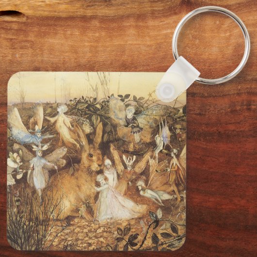 Konijn tussen de Fairies, feiën Sleutelhanger (Achterkant)