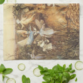 Konijn tussen de Fairies,  feiën Theedoek (Gevouwen)