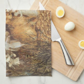 Konijn tussen de Fairies,  feiën Theedoek (Quarter Fold)