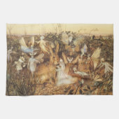 Konijn tussen de Fairies,  feiën Theedoek (Horizontaal)