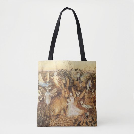 Konijn tussen de Fairies, feiën Tote Bag (Voorkant)