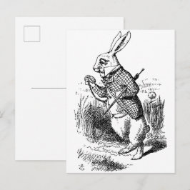 Konijn uit Alice's Adventures in Wonderland Briefkaart