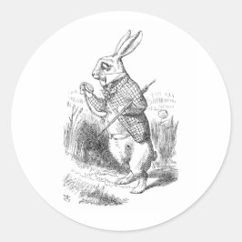 Konijn uit Alice's Adventures in Wonderland Ronde Sticker