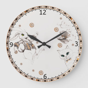 Konijn uit wonderland grote klok