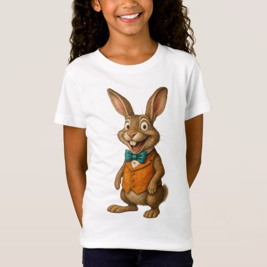 Konijn Unisex T-Shirt voor Kinderen (Voorkant)