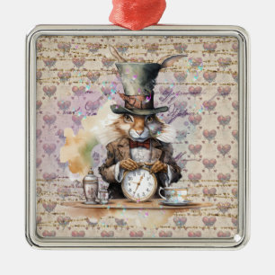 Konijn van Alice in Wonderland Metalen Ornament