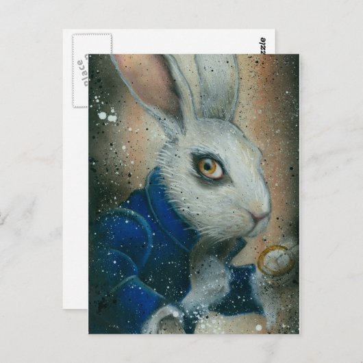 Konijn van Alice in Wonderland, postkaart (Voorkant / Achterkant)