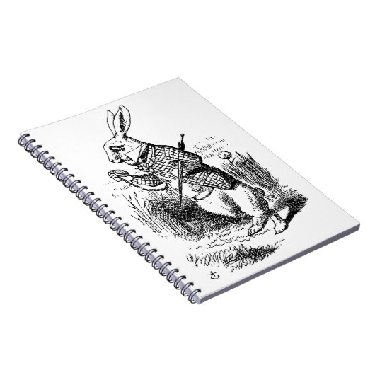 Konijn van Alice's avonturen in Wonderland Notitieboek (Rechterzijde)