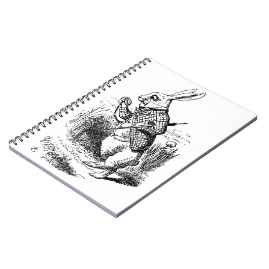 Konijn van Alice's avonturen in Wonderland Notitieboek (Linkerzijde)