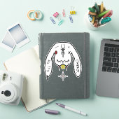 Konijn van de Ondergang Grappig Wonderlijk Konijn Sticker (iPad Cover)