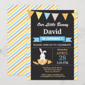 Konijn verjaardag jongen Pasen ei verjaardag Kaart (Voorkant / Achterkant)