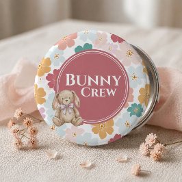 Konijn Verjaardag Knop Cute Konijn Feestje Ronde Button 5,7 Cm