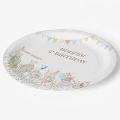 Konijn Verjaardag Parade Papieren Bordje (Gekanteld)