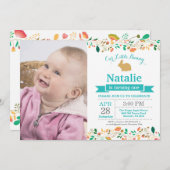 Konijn verjaardagsmeisje Pasen Ei 1e Eerste Verjaa Kaart (Voorkant / Achterkant)