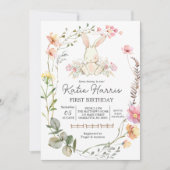 Konijn verjaardagsuitnodiging, Some bunny is one u Kaart (Voorkant)