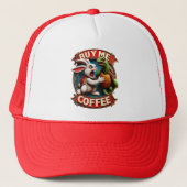 Konijn versnelt: Koop koffie voor mij! Koop een ko Trucker Pet (Voorkant)
