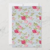 Konijn Victoriaanse bloem shabby chic feest Kaart (Achterkant)