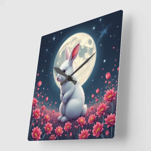 konijn vierkante klok (Hoek)