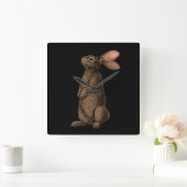 konijn vierkante klok (Huis)