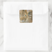 Konijn Vierkante Sticker (Tas)