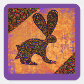 KONIJN VIERKANTE STICKER (Voorkant)