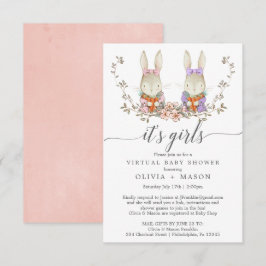  konijn - Virtuele Baby shower Kaart