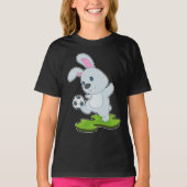 Konijn Voetballer Voetbal T-shirt (Voorkant)