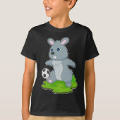 Konijn Voetballer Voetbal T-shirt (Voorkant)