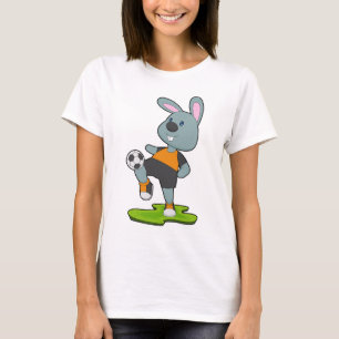 Konijn Voetbalspeler Voetbal Sport T-shirt