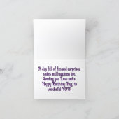 Konijn vrolijke verjaardagskaart kaart (Binnen)