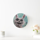 Konijn wandklok, 8" ronde acryl klok (Huis)
