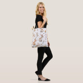Konijn Waterverf Floral Spring Pattern Tote Bag (Op model)