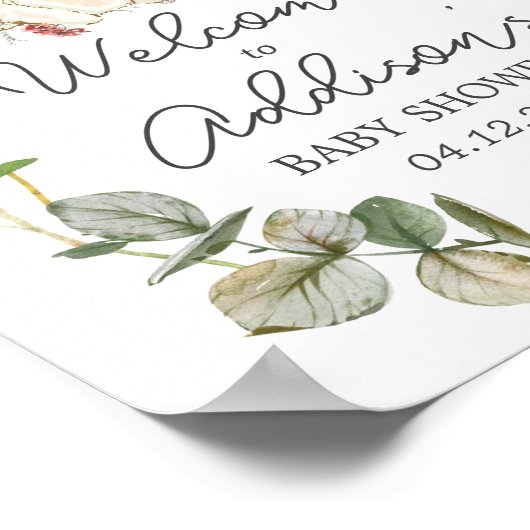 Konijn welkom bord, konijn poster,  poster (Hoek)