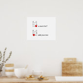 konijn wil je dit? / Aanpasbare ASCII-tekstkunst Poster (Keuken)