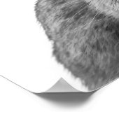 Konijn Woodland Modern Portret zwart wit Poster (Hoek)