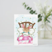 Konijn Wordt Beter Ansichtkaart Briefkaart (Staand voorkant)