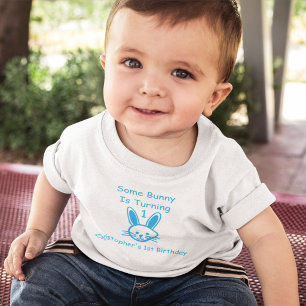 Konijn wordt één verjaardag baby T-shirt