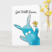 Konijn wordt snel gezond Kaart (Gele Bloem)