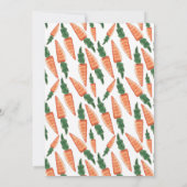 Konijn wortel hart  Baby Shower Uitnodiging meisje (Achterkant)