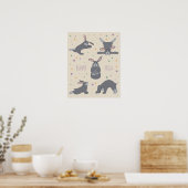 Konijn Yoga Poster (Keuken)