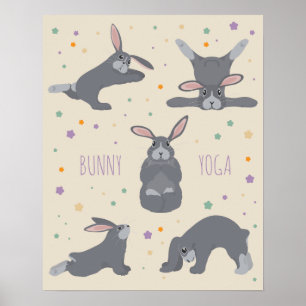 Konijn Yoga Poster