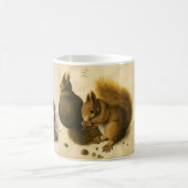 Konijn ( Young Hare ) , eekhoorns en kippen Koffiemok (Center)