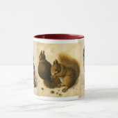 Konijn ( Young Hare ) , eekhoorns en kippen Mok (Midden)