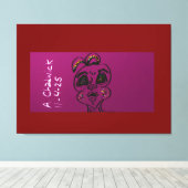 Konijn zonder idee op gespannen canvas (Insitu (Houten vloer))