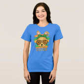Konijn Zus Met Bril Custom Kunstprint Tri-Blend Shirt (Voorkant volledig)