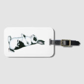 Konijn:  Zwart en Wit Bagagelabel (Voorkant (horizontaal))