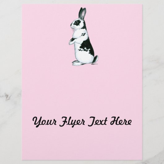 Konijn: Zwart-wit Flyer (Voorkant)