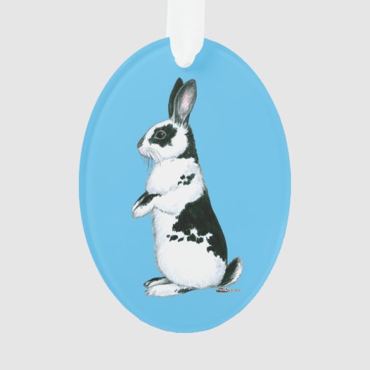 Konijn: Zwart-wit Ornament (achterkant)