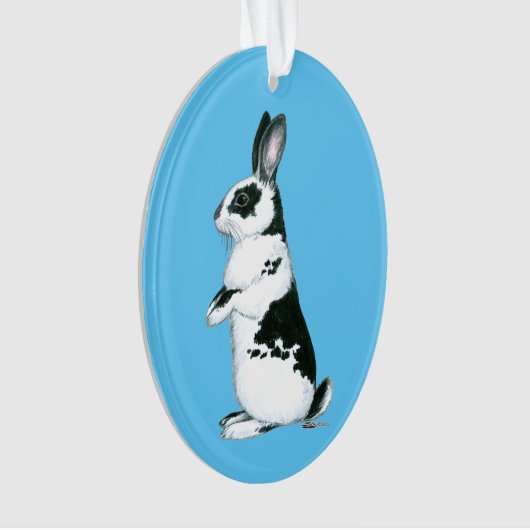 Konijn: Zwart-wit Ornament (voorkant)